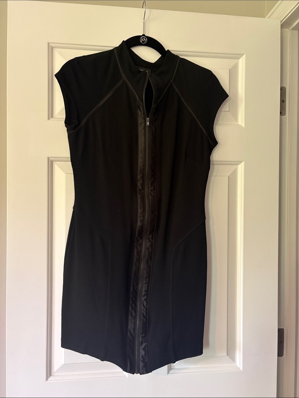 bebe Black Logo Tag Top